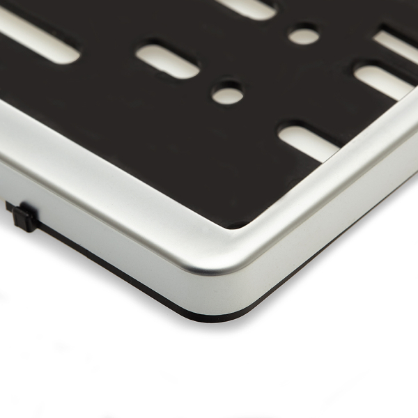 META CHROM® gebogener mattchromer Kennzeichenhalter